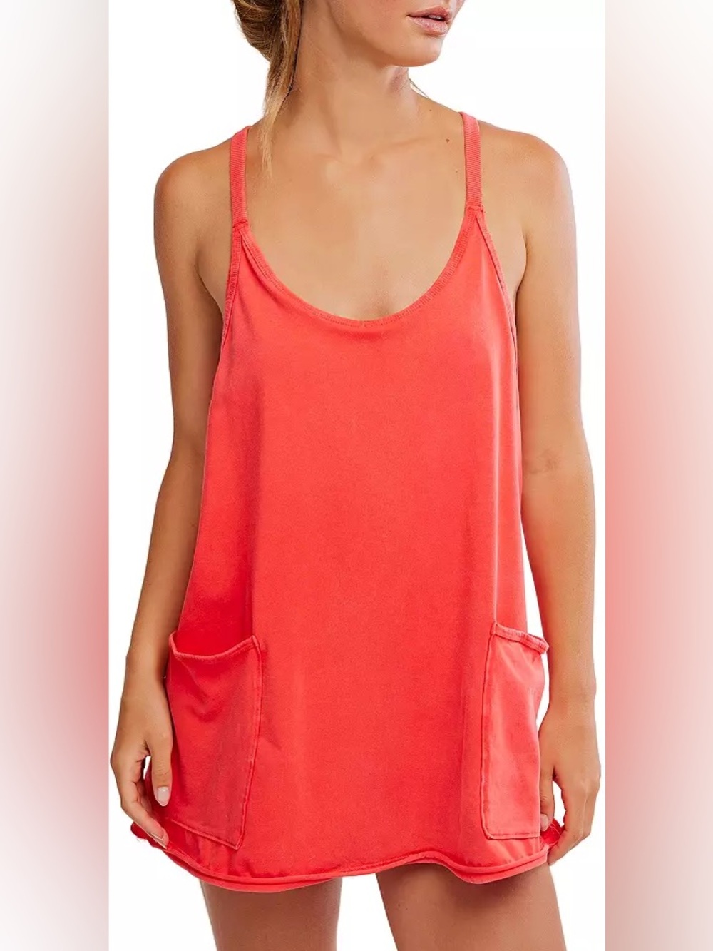 FP Movement Women's Hot Shot Mini Dress in Red Orange